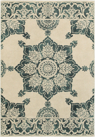 Oriental Weavers Jayden 7416A Ivory/ Blue Area Rug main image featured