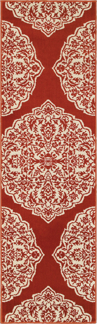 Oriental Weavers Jayden 7422H Rust/ Ivory Area Rug Runner