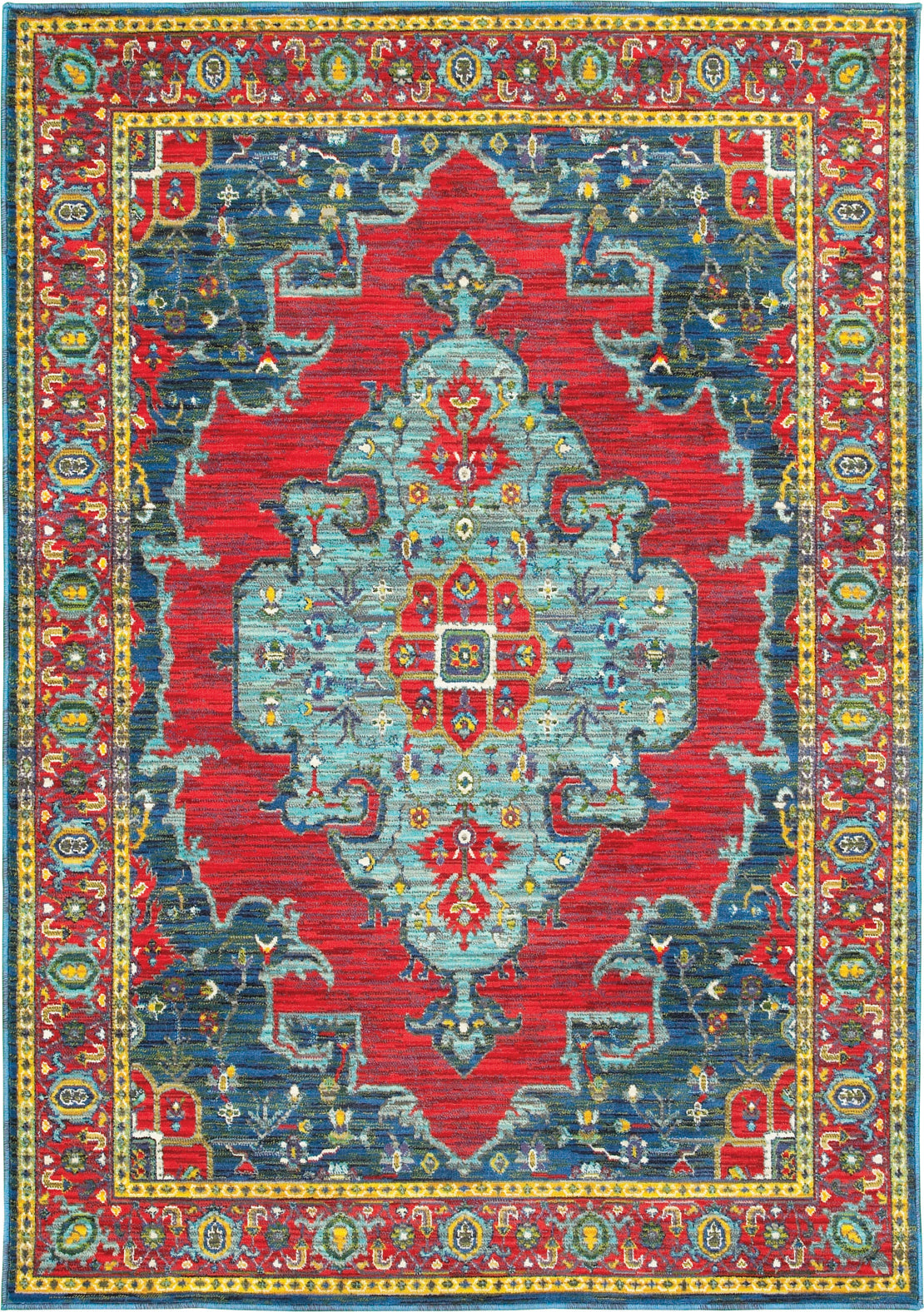 Oriental Weavers Joli 1331S Blue/ Red Area Rug main image