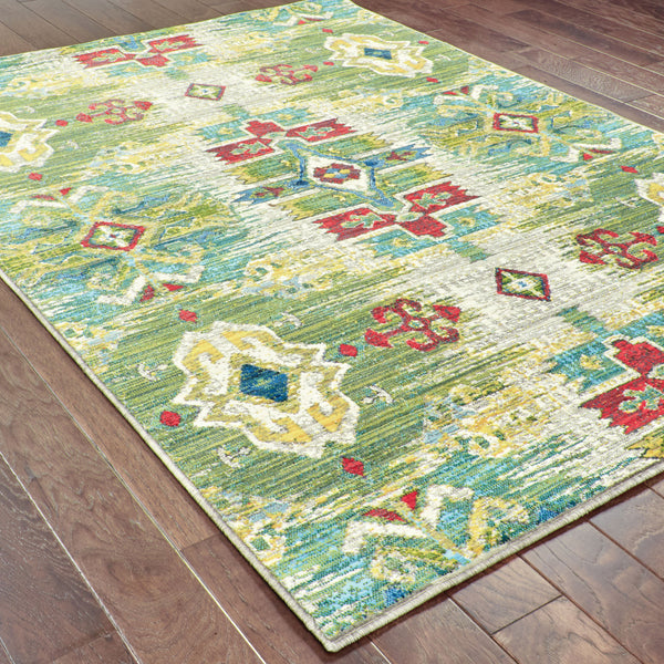 Oriental Weavers Joli 001J4 Stone/ Green Area Rug Incredible Rugs and