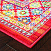 Oriental Weavers Joli 003R4 Red/ Multi Area Rug Corner Shot