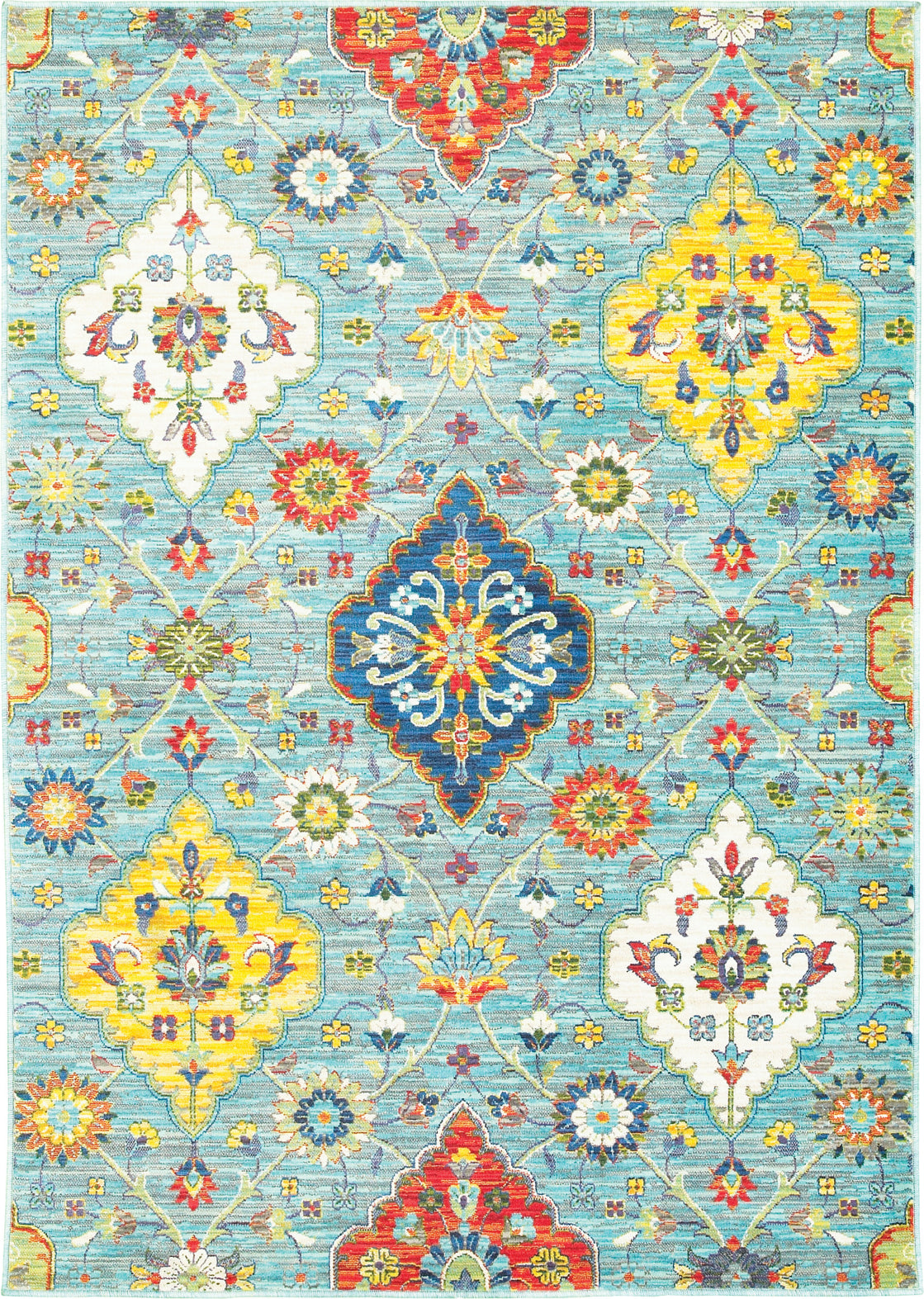 Oriental Weavers Toscana 9537C Orange Blue Area Rug – Incredible