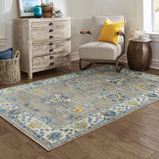 Oriental Weavers Joli 503D4 Grey/ Yellow Area Rug Room Scene Featured