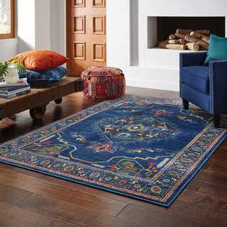 Oriental Weavers Joli 564B4 Blue/ Multi Area Rug Room Scene Feature