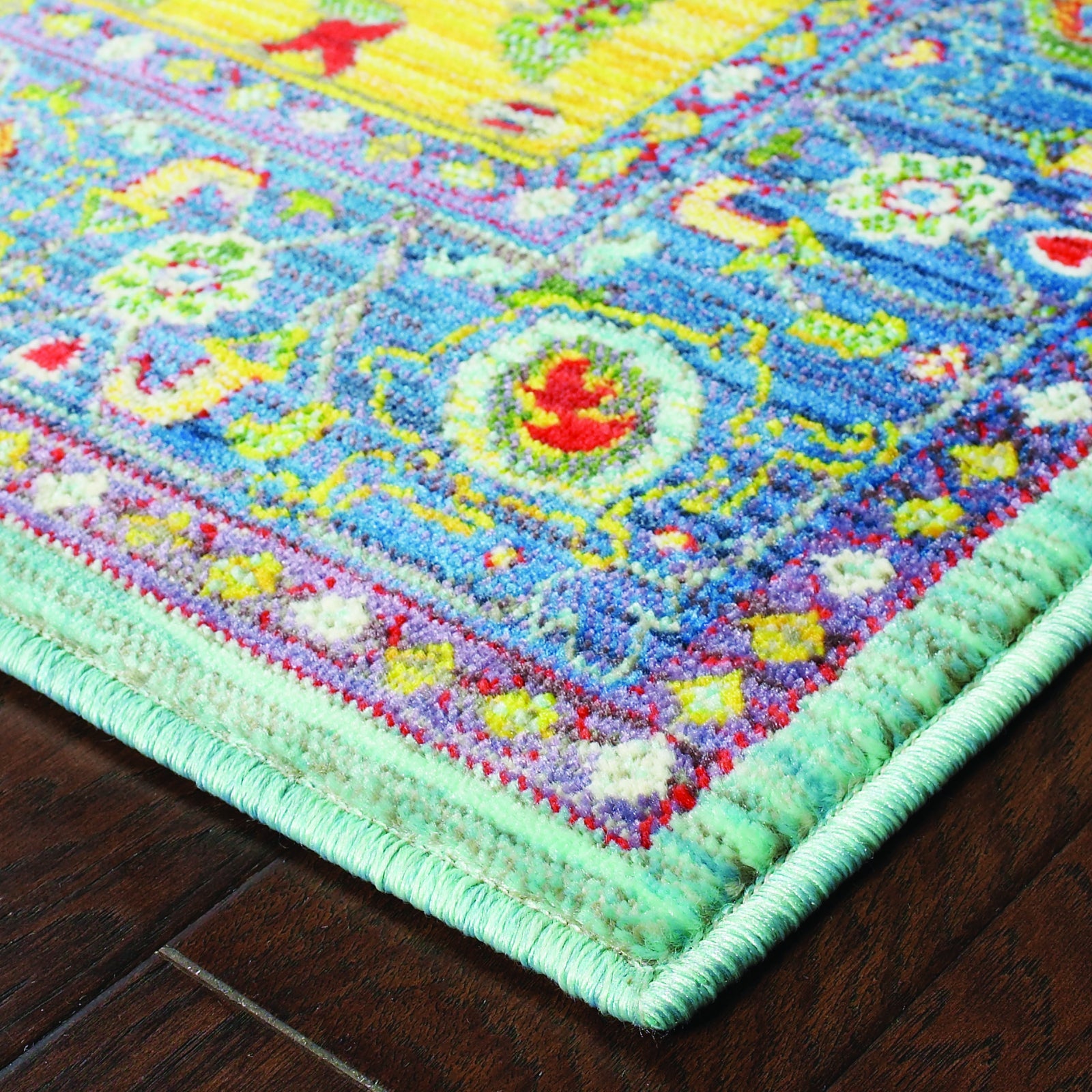 Oriental Weavers Joli 564L4 Blue/ Yellow Area Rug – Incredible