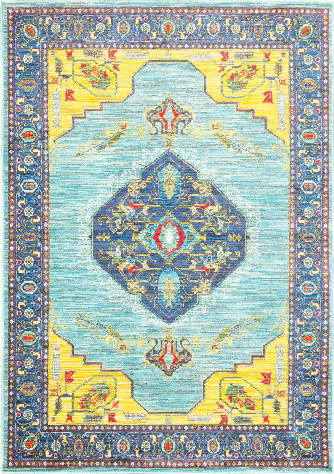 Oriental Weavers Joli 564L4 Blue/ Yellow Area Rug main image