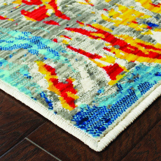 Oriental Weavers Joli 9642H Stone/ Multi Area Rug Corner Shot