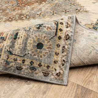 Oriental Weavers Juliette 203W3 Grey/Beige Area Rug Backing Image