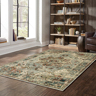 Oriental Weavers Juliette 205E3 Grey/Rust Area Rug Room Scene Featured