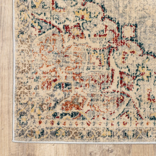 Oriental Weavers Juliette 2803H Grey/Rust Area Rug Corner Image