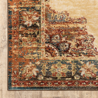 Oriental Weavers Juliette 8120W Gold/Orange Area Rug Corner Image