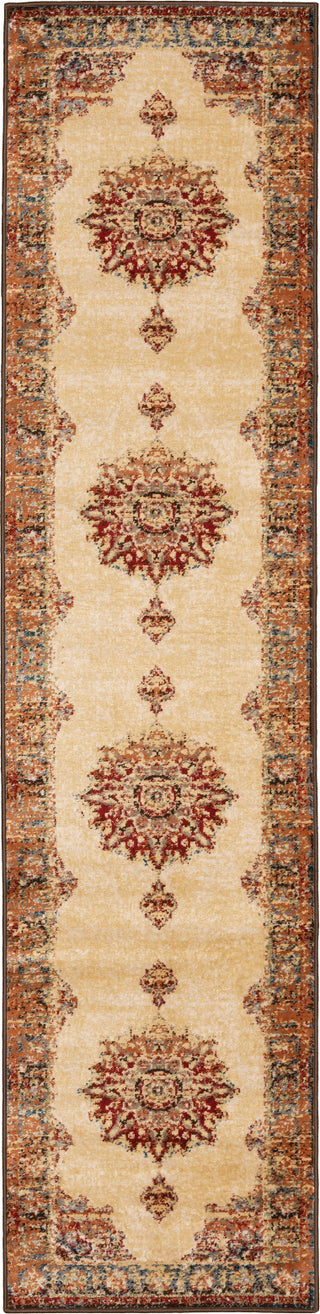 Oriental Weavers Juliette 8120W Gold/Orange Area Rug Runner Image