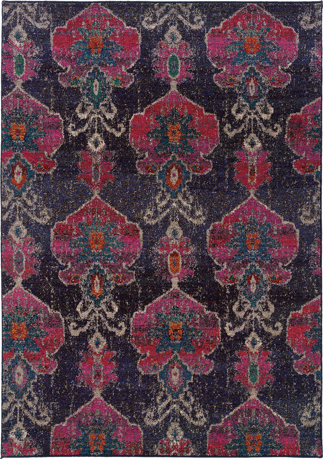Oriental Weavers Kaleidoscope 1140V Charcoal/Pink Area Rug main image