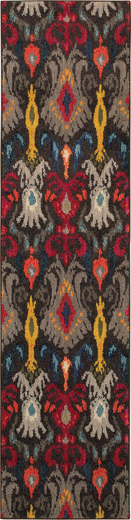 Oriental Weavers Kaleidoscope 502X5 Charcoal/Multi Area Rug 2' 7 X 10' 0 Runner