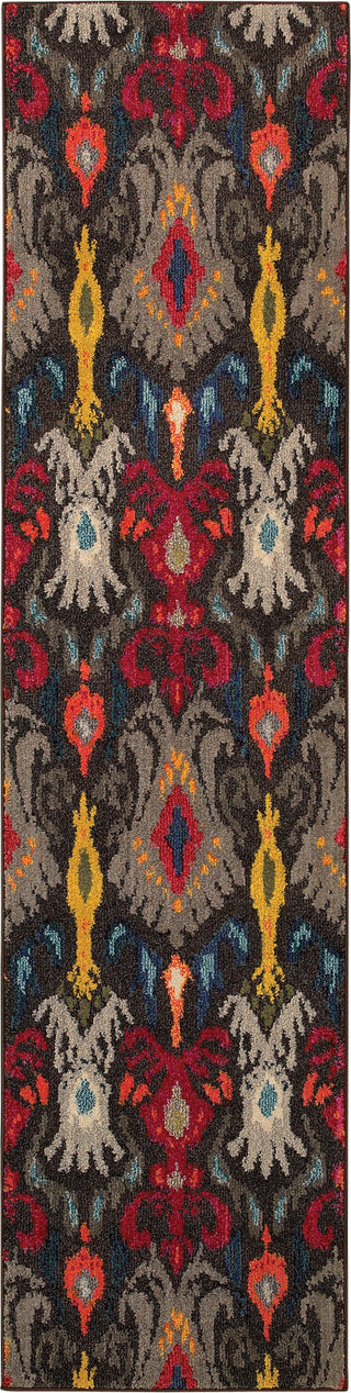 Oriental Weavers Kaleidoscope 502X5 Charcoal/Multi Area Rug 2' 7 X 10' 0 Runner