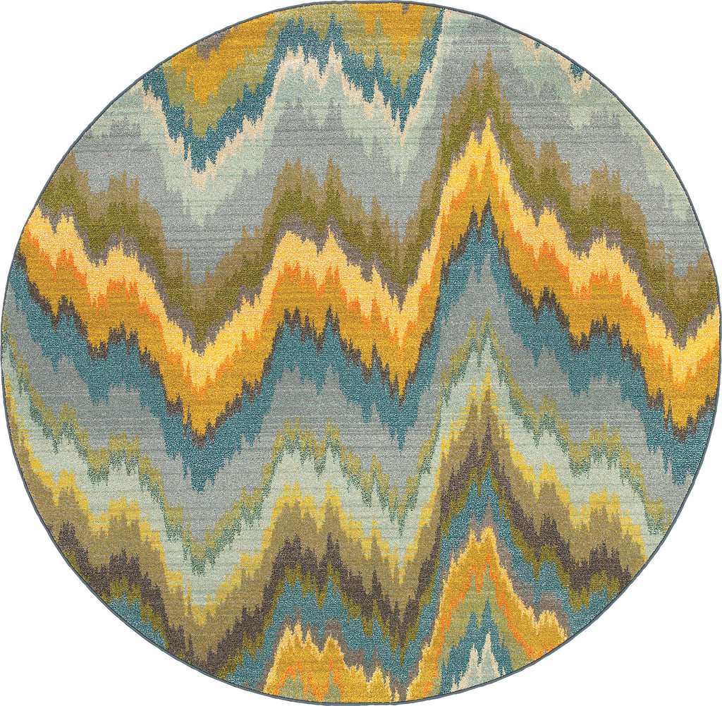 Oriental Weavers Kaleidoscope 8020G Yellow/Blue Area Rug