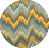 Oriental Weavers Kaleidoscope 8020G Yellow/Blue Area Rug 7' 8'' Round