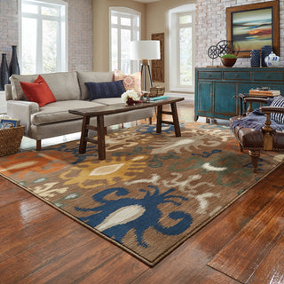 Oriental Weavers Kasbah 3830D Brown/Navy Area Rug Lifestyle