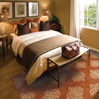 Oriental Weavers Kasbah 3835B Orange/Beige Area Rug Room Scene Featured