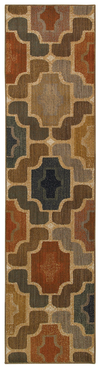 Oriental Weavers Kasbah 3838B Multi/Gold Area Rug 1'10 X 7' 6 Runner