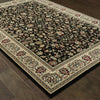 Oriental Weavers Kashan 108B1 Black/ Ivory Area Rug Detail Shot Feature