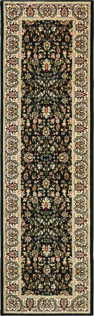 Oriental Weavers Kashan 108B1 Black/ Ivory Area Rug Runner