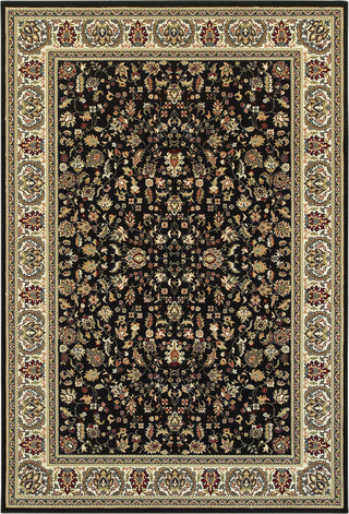 Oriental Weavers Kashan 108B1 Black/ Ivory Area Rug main image