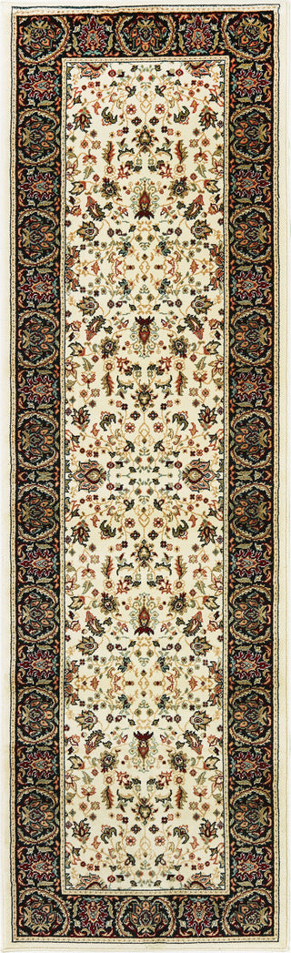 Oriental Weavers Kashan 108X1 Ivory/ Black Area Rug Runner