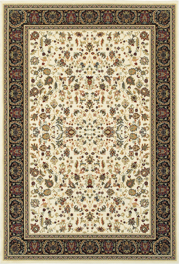 Oriental Weavers Kashan 108X1 Ivory/ Black Area Rug main image