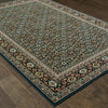Oriental Weavers Kashan 180L1 Navy/ Multi Area Rug Detail Shot Feature