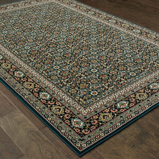 Oriental Weavers Kashan 180L1 Navy/ Multi Area Rug Detail Shot Feature