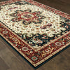 Oriental Weavers Kashan 096W1 Red/ Ivory Area Rug Detail Shot Feature