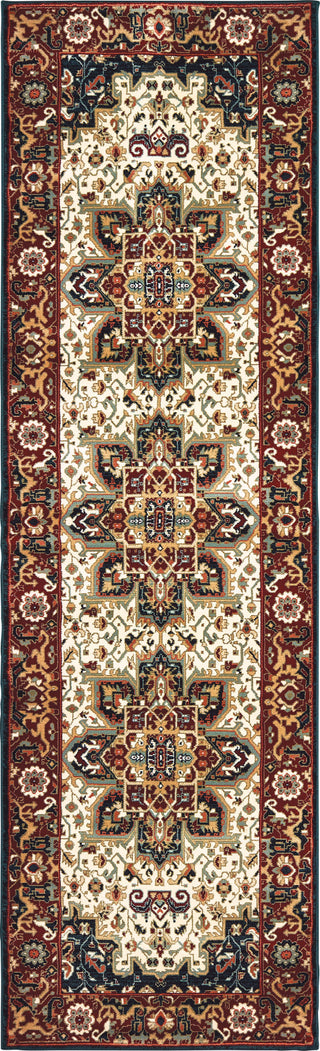 Oriental Weavers Kashan 096W1 Red/ Ivory Area Rug Runner