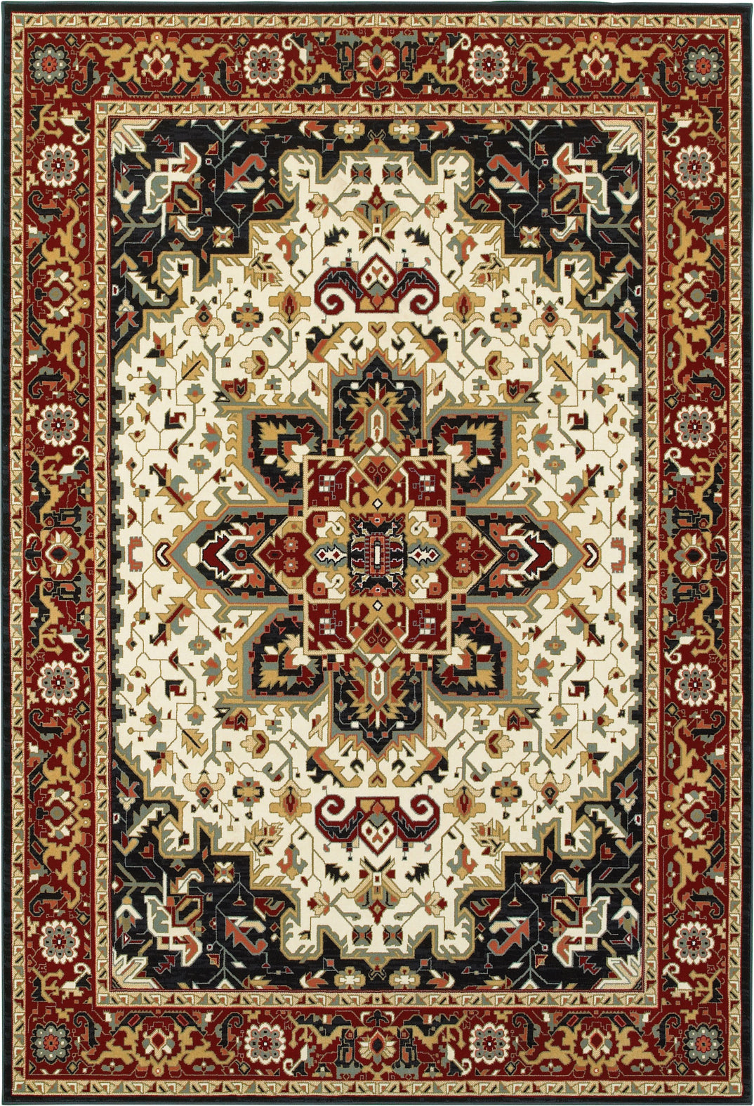 2.5'x4' Ivory Kashan Silk Rug Oriental Carpet Medallion Design