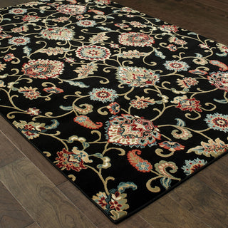 Oriental Weavers Kashan 9946K Black/ Multi Area Rug Detail Shot Feature