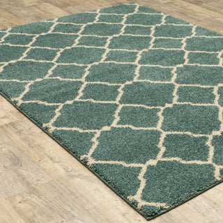 Oriental Weavers Kendall 090B1 Teal/Ivory Area Rug Alternate Image Feature