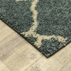 Oriental Weavers Kendall 090B1 Teal/Ivory Area Rug Corner Image