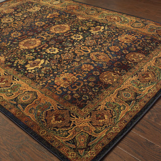 Oriental Weavers Kharma 332X4 Blue/Beige Area Rug Closeup Feature