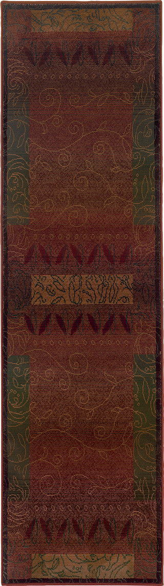 Oriental Weavers Kharma 439R4 Red/Gold Area Rug Runner