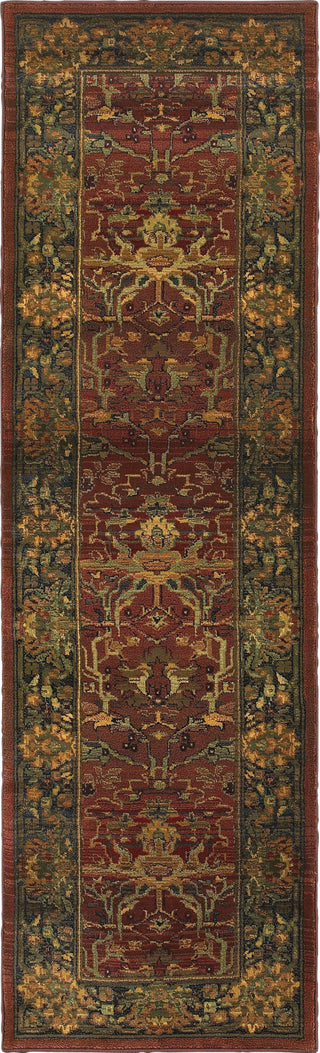 Oriental Weavers Kharma 465R4 Red/Green Area Rug Runner