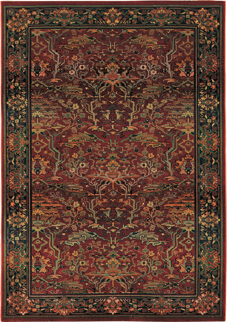 Oriental Weavers Kharma 465R4 Red/Green Area Rug main image featured