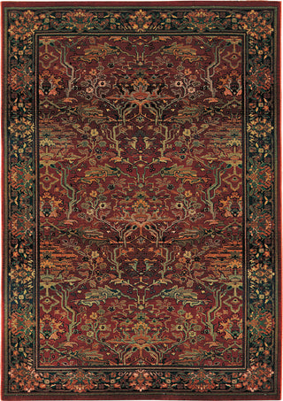 Oriental Weavers Kharma 465R4 Red/Green Area Rug main image featured