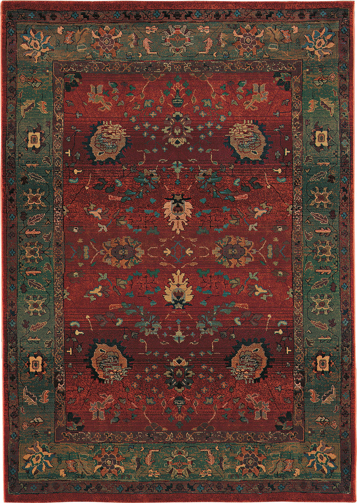 Oriental Weavers Kharma 807C4 Red/Green Area Rug main image