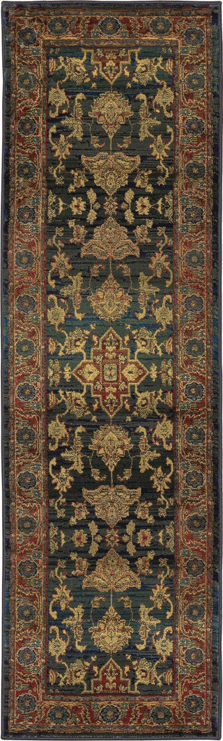 Oriental Weavers Kharma 836F4 Blue/Red Area Rug Runner Image