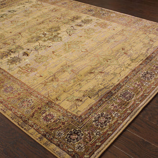 Oriental Weavers Kharma 836Y1 Beige/Green Area Rug Closeup