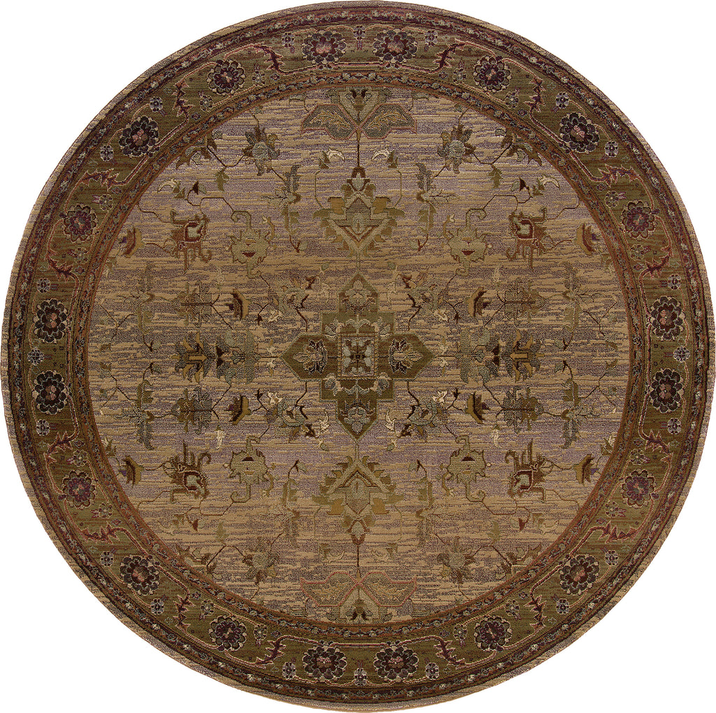 Oriental Weavers Kharma 836Y1 Beige/Green Area Rug 6' Round