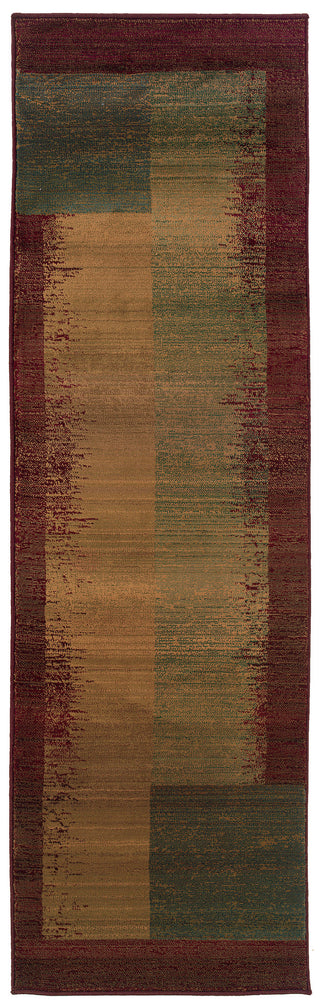 Oriental Weavers Kharma II 1092W Green/Red Area Rug 2' 6 X  9' 1