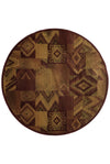 Oriental Weavers Kharma II 022R4 Tan/Red Area Rug 6' Round