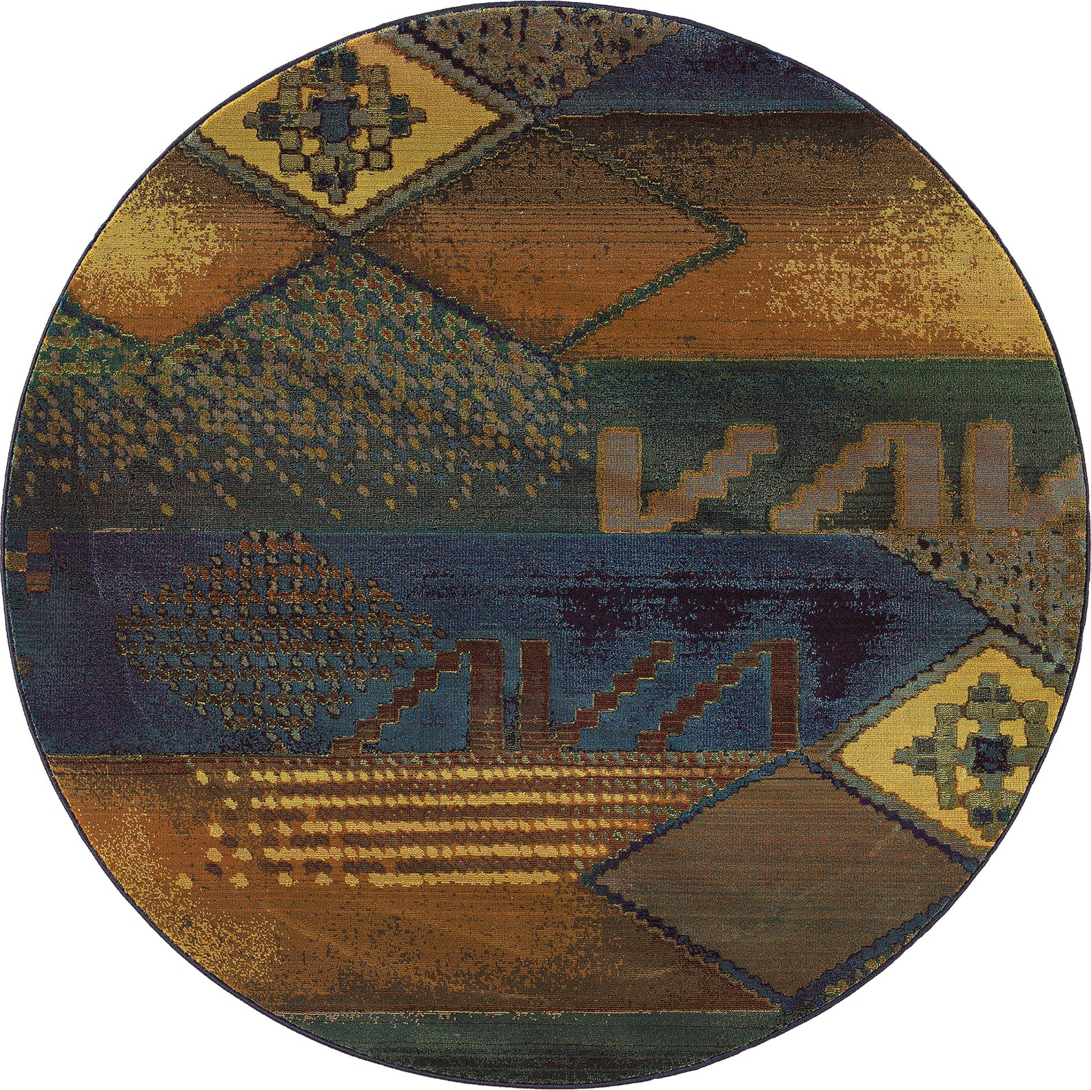 Oriental Weavers Kharma II 618F4 Blue/Green Area Rug – Incredible Rugs ...