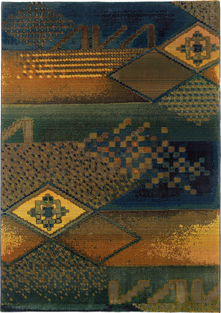 Oriental Weavers Kharma Ii 618F4 Blue/Green Area Rug main image featured